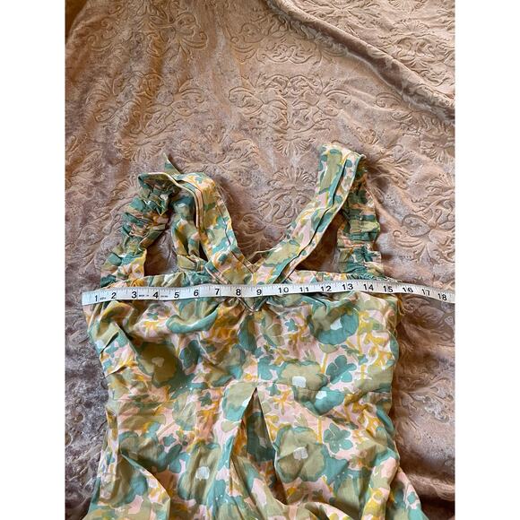 Mirth Seminyak Dress in Olive Bloom Halter neck size small - Picture 5 of 7